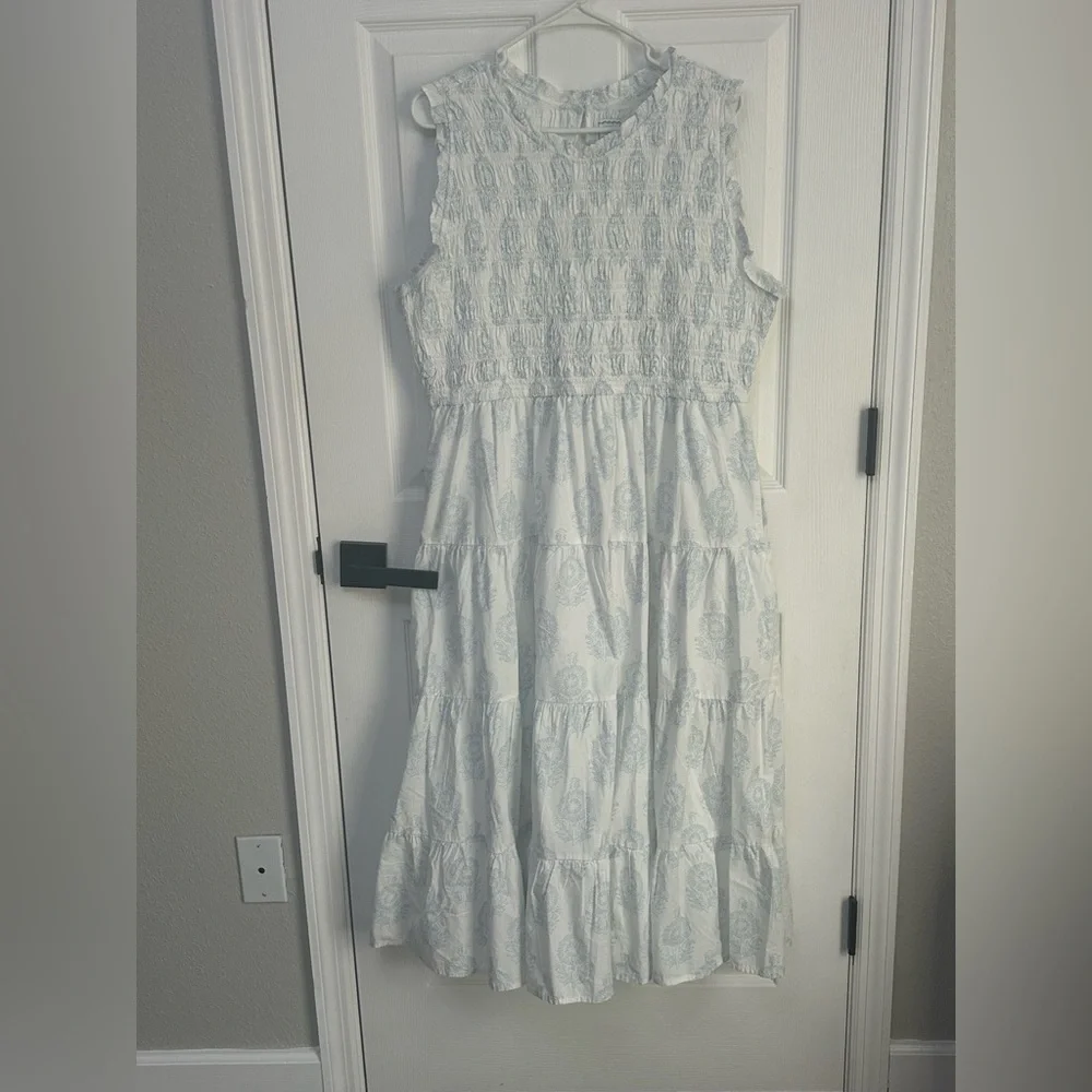 Women's Ivy Society Social Crown Ivy The Newport Dress 100% Cotton Size 16 White - Picture 2 of 10